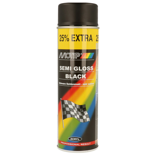 MoTip Grundtöne Acrylbasis 500 ml 04001 Rallye Seidenglanz schwarz 4001
